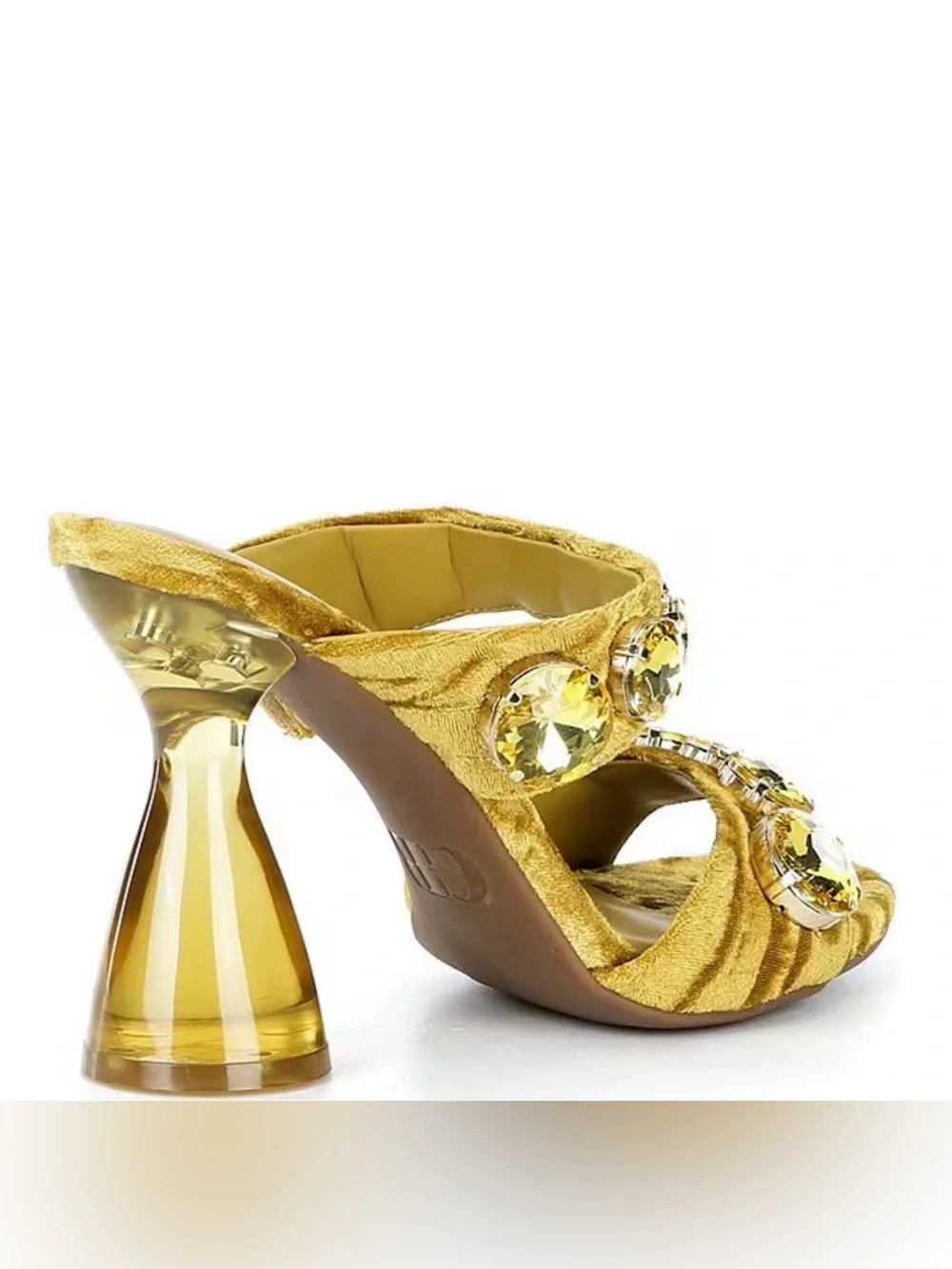 Gianni Bini News-Flash Velvet Jewel Ornament Dress Slide Sandals